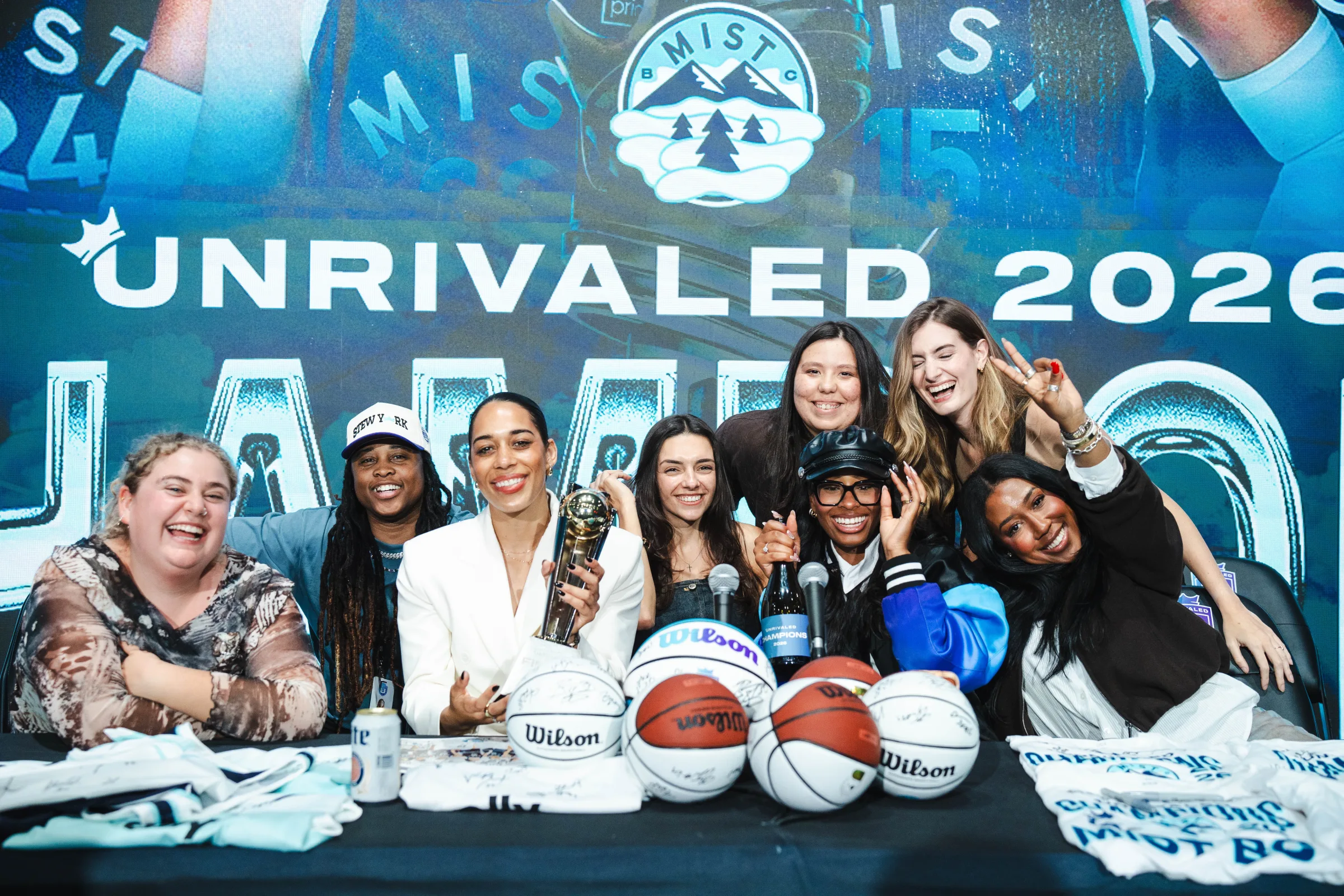 Camilla Flefil at an Unrivaled Basketball press event